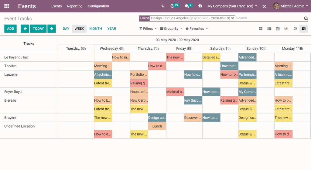 Organisez les calendriers & gérez les intervenants