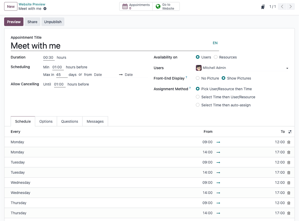 Définissez vos disponibilités , obtenez votre lien et connectez votre calendrier