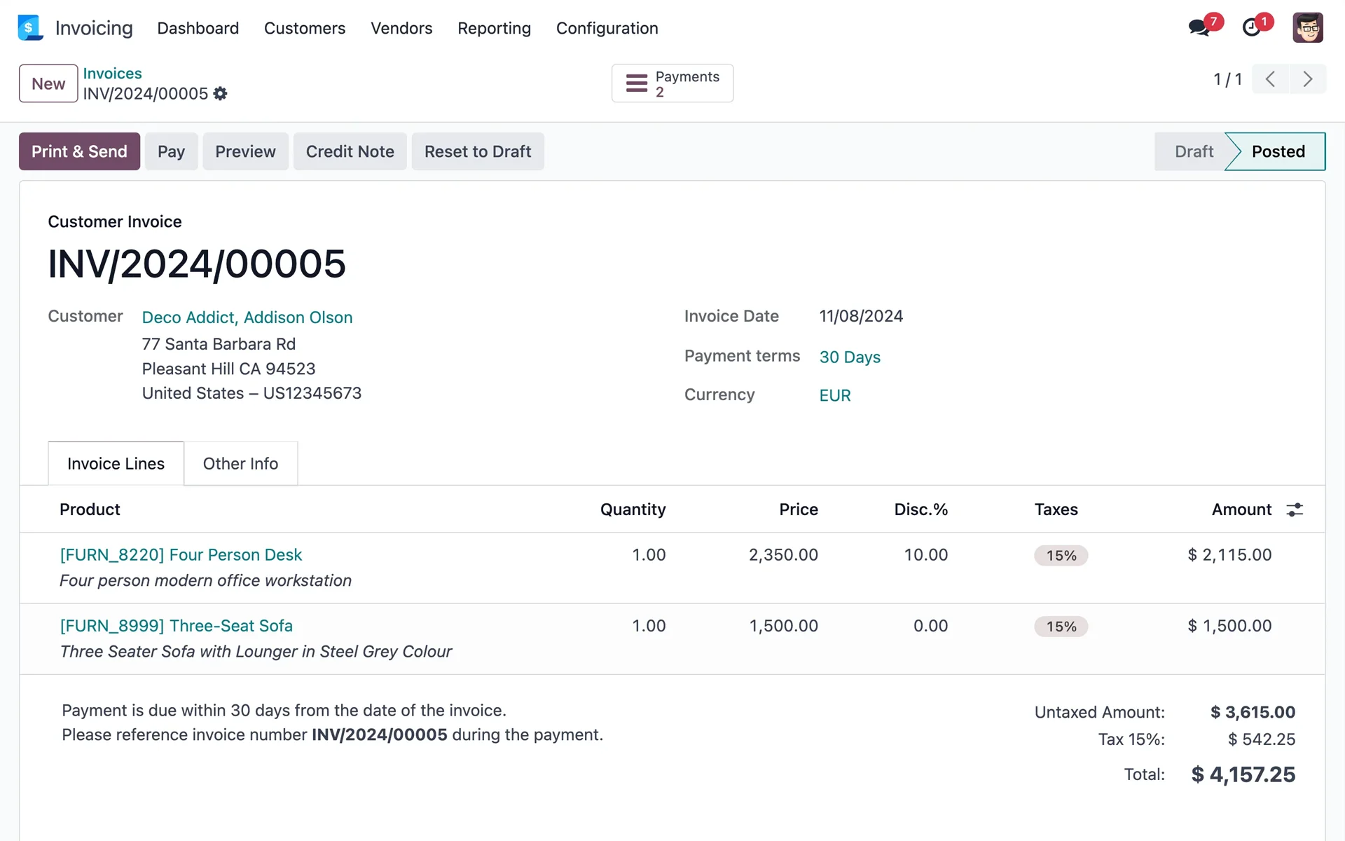 Invoicing